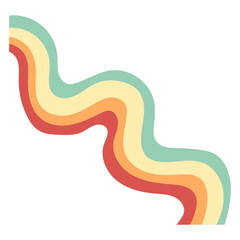 Fototapeta premium Rainbow Curved Ornament