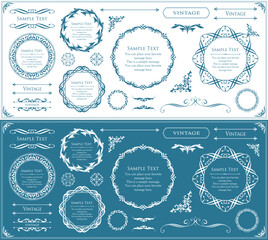 Fashionable frame. Design template. A set of gorgeous foreheads.
