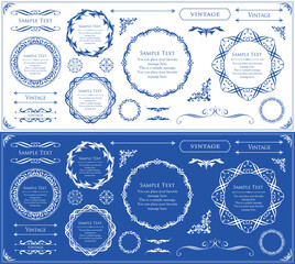 Fashionable frame. Design template. A set of gorgeous foreheads.
