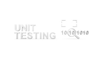 UNIT TESTING concept white background 3d render illustration