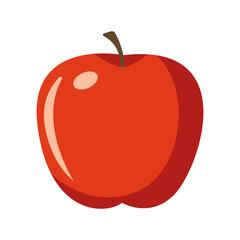 Fruit Sweet Apple Vector Flat Illustration