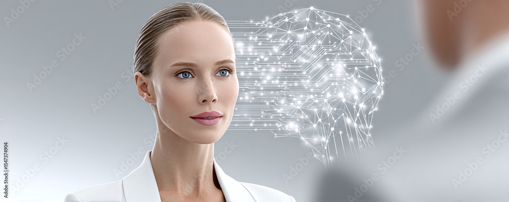 Poster the fusion of generative ai with ai intelligence captured in a documentary photography style, showca