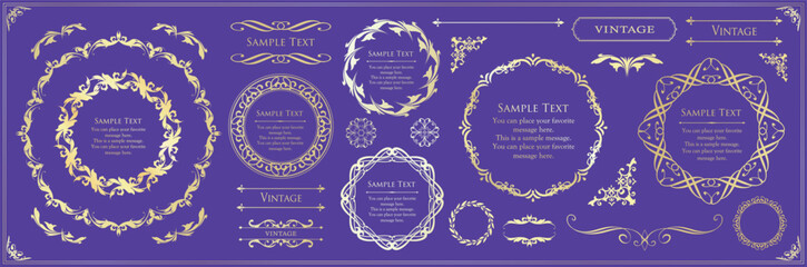 Fashionable frame. Design template. A set of gorgeous foreheads.
