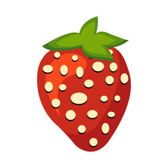 Small Strawberry Vector Flat Illustration