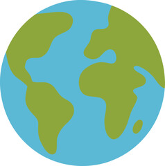 Simple Earth Globe Flat Icon