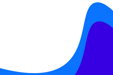 Abstract blue and purple wave shapes on black background, modern design element