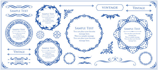 Fashionable frame. Design template. A set of gorgeous foreheads.
