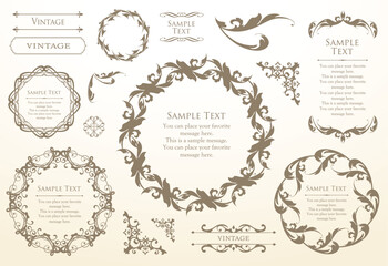 Fashionable frame. Design template. A set of gorgeous foreheads.
