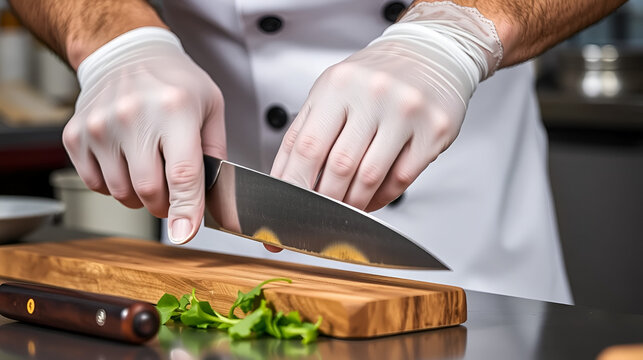 Chef sharpening knife