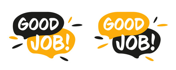 Good job ! on speech bubble