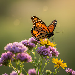 Obraz premium butterfly on flower