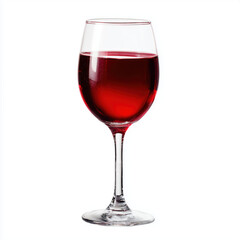 A glass of red wine, a taste of elegance , isolated on white background png