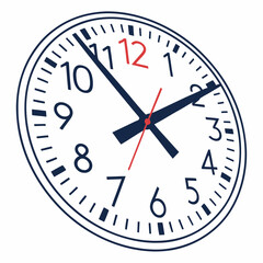 Modern minimalist clock design time management concept