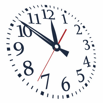 Simple analog clock showing seven oclock
