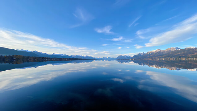 Scenic Lake Of Torres Del Paine In Punta Arenas Chile. Snowy Mountains. Glacier Landscape. Punta Arenas Chile. Winter Background. Scenic Lake At Torres Del Paine In Punta Arenas Chile. generative ai - Powered by Adobe