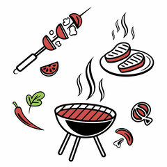 Delicious bbq grill food summertime cooking