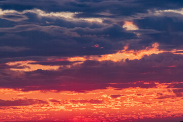 sunset in the sky