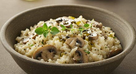 Creamy mushroom rice dish
