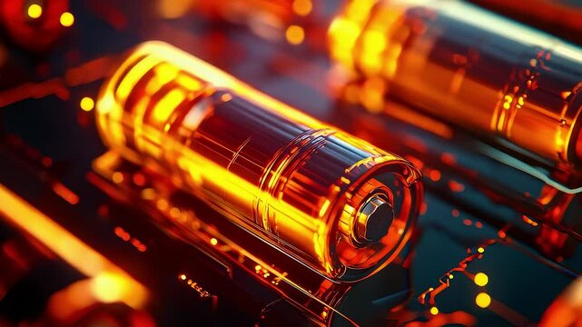 Focus on battery energy and circuit board tech feel digital screen