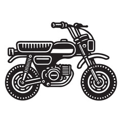 Fototapeta premium Motorcycle Clipart Mini Sport Bike Silhouette Design for Sublimation and Printable Crafts