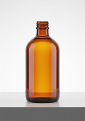 Amber Glass Bottle Isolated