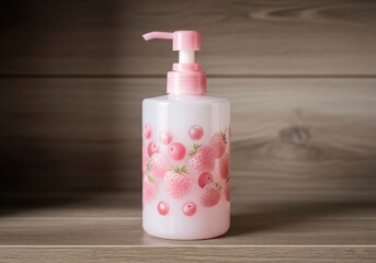 Pump Bottle with Strawberry Design