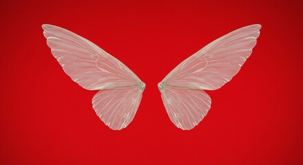 Delicate translucent butterfly wings