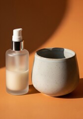 Janpanese Glass and Bottle with Pump