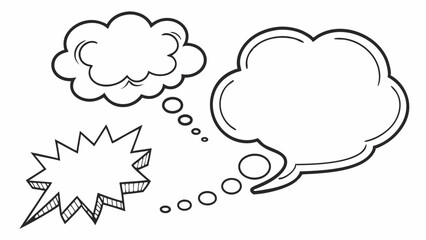 Flat Vector Frame Pack of Talk and Thought Balloons