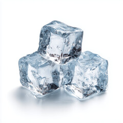Clear Ice Cubes for Refreshing Drinks , isolated on white background png