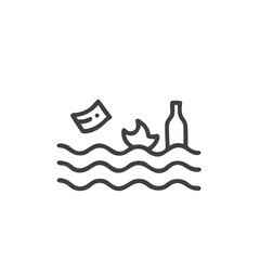 Clean Ocean Icon with Pollution Warning for Marine Conservation Campaigns, Environmental Awareness Materials and Plastic Pollution Educational Content