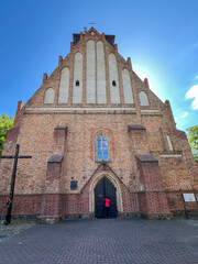 Historic, Gothic church of St. John the Baptist in Miedzyrzecz - Roman Catholic parish church in...