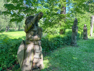 Old Castle in the park, in Miedzyrzecz in western Poland