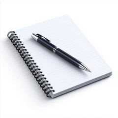 Blank Spiral Notebook with Pen - Ready for Ideas , isolated on white background png