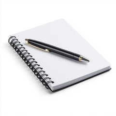 Blank Spiral Notebook with Pen - Ready for Ideas , isolated on white background png