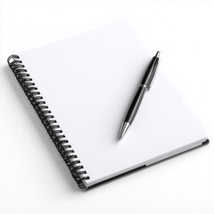 Blank Notebook and Pen - Ready for Ideas , isolated on white background png