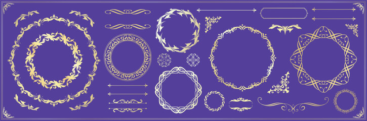 高級感のあるビンテージ調のフレームデザインセット
