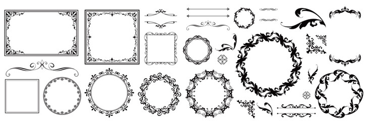 高級感のあるビンテージ調のフレームデザインセット
