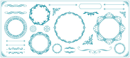 高級感のあるビンテージ調のフレームデザインセット
