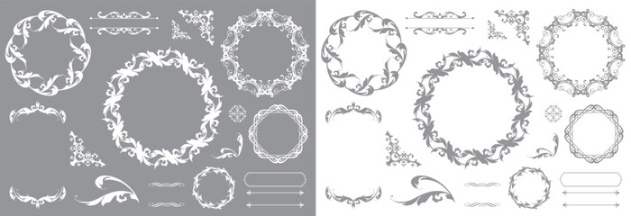 高級感のあるビンテージ調のフレームデザインセット

