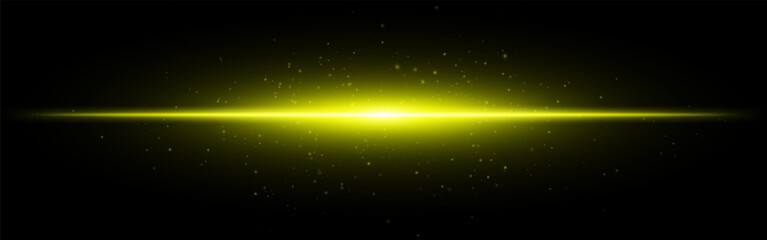 Light burst set icon. Aqua horizontal flash with subtle particles and gradient beam on dark background, perfect for tech or digital interface themes.