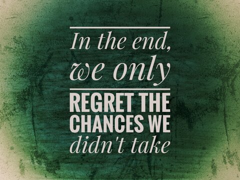 Emotional and motivational quotes about missed opportunities, courage, and taking risks in life. Perfect for inspirational visuals, self-growth content, and reflective themes.