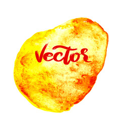 Hand Drawn Watercolor Drops Round Vector Illustration