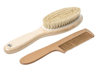  brush and comb isolated on white background png, ai generated