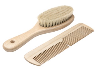 brush and comb isolated on white background png, ai generated