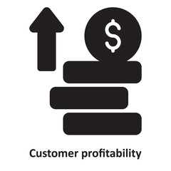 Customer profitability Vector Icon which can easily modify or edit