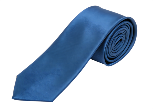  elegant-blue-tie-for-formal-occasions isolated on white background png, ai generated
