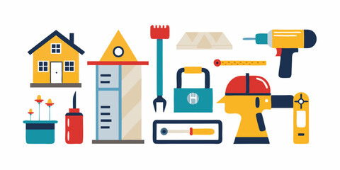 35 construction and home improvement icons tools materials and more