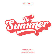 Editable Text Effect Vector of pink Tropical the summer holiday t-shirt script design for Printing, garment, merchandise, apparel, small business, Creative industry