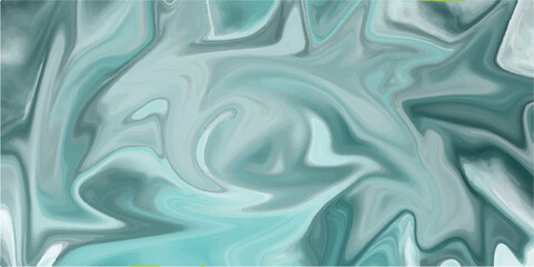 Abstract fluid art composition featuring dynamic swirls of green, grey, and white. Marbled. Splash of paint. Colorful liquid. Fluid motion ink water design. Trendy marble liquid paint on water.
